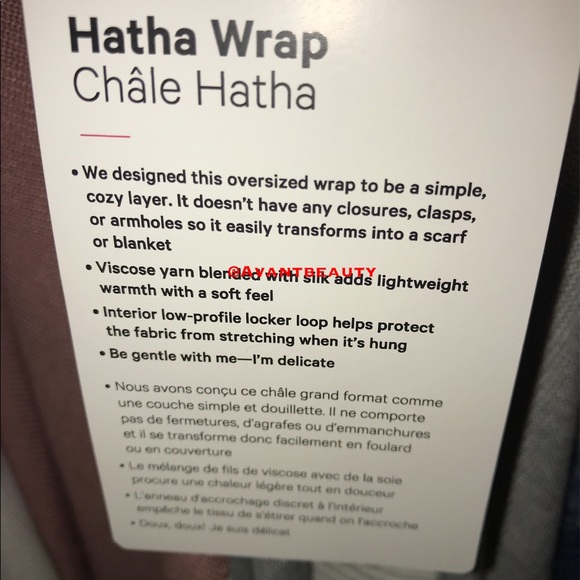 Lululemon Hatha Wrap Quicksand Lightweight Pink - Picture 6 of 7